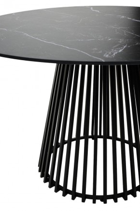 Стол TERNI 120 MATT BLACK MARBLE SOLID CERAMIC Черный мрамор матовый, керамика /Черн.каркас, ®DISAUR в Краснокамске - krasnokamsk.ok-mebel.com | фото 5