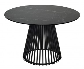 Стол TERNI 120 MATT BLACK MARBLE SOLID CERAMIC Черный мрамор матовый, керамика /Черн.каркас, ®DISAUR в Краснокамске - krasnokamsk.ok-mebel.com | фото 8