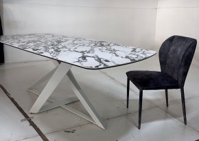 Стол VICENZA 220 BULGARI WHITE, керамика / белый, ®DISAUR в Краснокамске - krasnokamsk.ok-mebel.com | фото 4