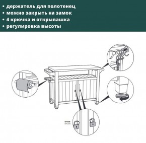 Столик для барбекю 207 Л (Unity XL 207L) в Краснокамске - krasnokamsk.ok-mebel.com | фото 8