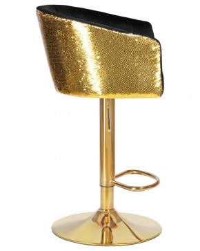 Стул барный DOBRIN DARCY GOLD SHINY, черный велюр с золотыми пайетками в Краснокамске - krasnokamsk.ok-mebel.com | фото 3