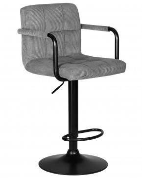Стул барный DOBRIN KRUGER ARM BLACK, серый вельвет (LAR-E2041-25) в Краснокамске - krasnokamsk.ok-mebel.com | фото 2