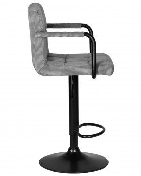 Стул барный DOBRIN KRUGER ARM BLACK, серый вельвет (LAR-E2041-25) в Краснокамске - krasnokamsk.ok-mebel.com | фото 3