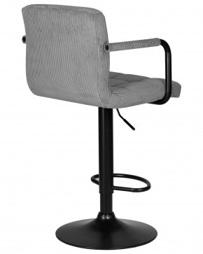 Стул барный DOBRIN KRUGER ARM BLACK, серый вельвет (LAR-E2041-25) в Краснокамске - krasnokamsk.ok-mebel.com | фото 4
