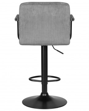 Стул барный DOBRIN KRUGER ARM BLACK, серый вельвет (LAR-E2041-25) в Краснокамске - krasnokamsk.ok-mebel.com | фото 5
