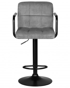 Стул барный DOBRIN KRUGER ARM BLACK, серый вельвет (LAR-E2041-25) в Краснокамске - krasnokamsk.ok-mebel.com | фото 6