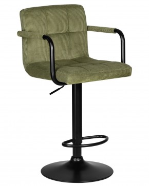 Стул барный DOBRIN KRUGER ARM BLACK, зеленый вельвет (LAR-E2041-7) в Краснокамске - krasnokamsk.ok-mebel.com | фото