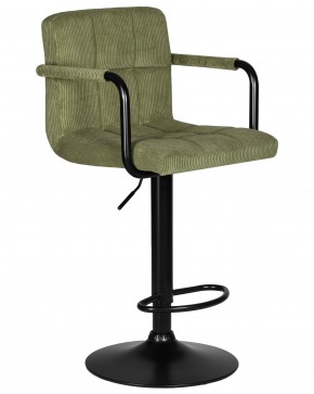 Стул барный DOBRIN KRUGER ARM BLACK, зеленый вельвет (LAR-E2041-7) в Краснокамске - krasnokamsk.ok-mebel.com | фото 2