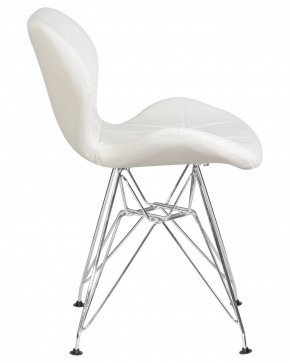 Стул обеденный DOBRIN BUTTERFLY CHROME, ножки хром, цвет белый в Краснокамске - krasnokamsk.ok-mebel.com | фото 3