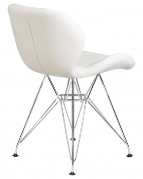 Стул обеденный DOBRIN BUTTERFLY CHROME, ножки хром, цвет белый в Краснокамске - krasnokamsk.ok-mebel.com | фото 4