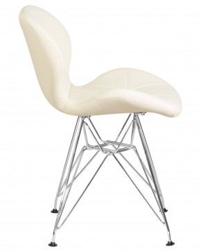 Стул обеденный DOBRIN BUTTERFLY CHROME, ножки хром, цвет кремовый в Краснокамске - krasnokamsk.ok-mebel.com | фото 3