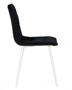 Стул обеденный DOBRIN CHILLY, Черный Holland 75, основание белое в Краснокамске - krasnokamsk.ok-mebel.com | фото 4