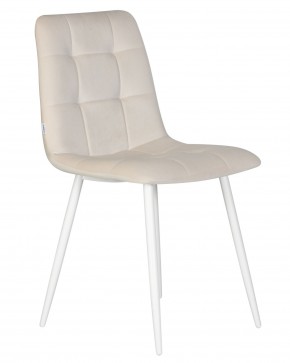 Стул обеденный DOBRIN CHILLY, Кремовый Holland 05, основание белое в Краснокамске - krasnokamsk.ok-mebel.com | фото 2