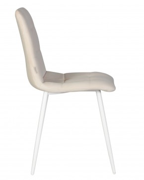 Стул обеденный DOBRIN CHILLY, Кремовый Holland 05, основание белое в Краснокамске - krasnokamsk.ok-mebel.com | фото 4