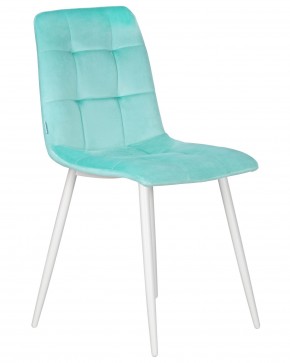 Стул обеденный DOBRIN CHILLY, Мятный Holland 50, основание белое в Краснокамске - krasnokamsk.ok-mebel.com | фото 2