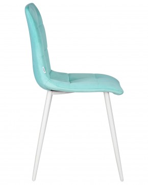 Стул обеденный DOBRIN CHILLY, Мятный Holland 50, основание белое в Краснокамске - krasnokamsk.ok-mebel.com | фото 3