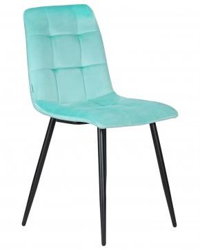 Стул обеденный DOBRIN CHILLY, Мятный Holland 50, основание черное в Краснокамске - krasnokamsk.ok-mebel.com | фото 2