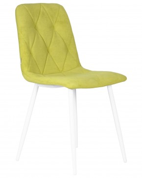 Стул обеденный DOBRIN CHILLY ROMBO, Лайм Simple 14, основание белый в Краснокамске - krasnokamsk.ok-mebel.com | фото 2