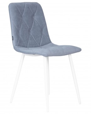Стул обеденный DOBRIN CHILLY ROMBO, Серо-голубой Simple 26, основание белый в Краснокамске - krasnokamsk.ok-mebel.com | фото 2