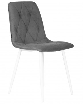 Стул обеденный DOBRIN CHILLY ROMBO, Серый Simple 33, основание белый в Краснокамске - krasnokamsk.ok-mebel.com | фото 2