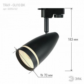 Светильник на штанге Эра  TR49 - GU10 BK в Краснокамске - krasnokamsk.ok-mebel.com | фото 4
