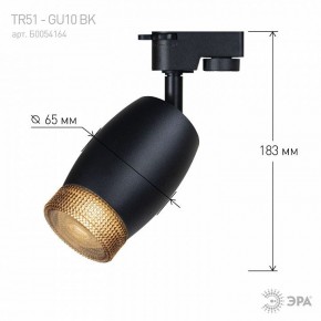 Светильник на штанге Эра  TR51 - GU10 BK в Краснокамске - krasnokamsk.ok-mebel.com | фото 4