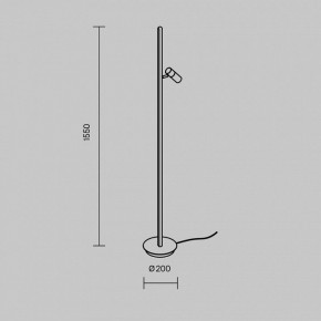 Торшер Maytoni Thin MOD395FL-L28BS3K в Краснокамске - krasnokamsk.ok-mebel.com | фото 4