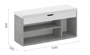 Тумба для обуви Аризона с нишей Ателье светлый/Белый (Вайт) в Краснокамске - krasnokamsk.ok-mebel.com | фото 2