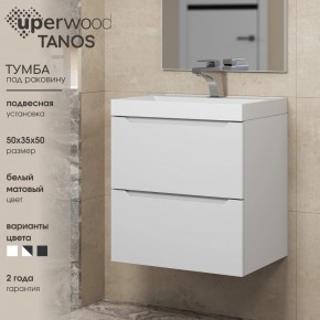 Тумба под раковину Uperwood Tanos 50 см, подвесная, белая матовая в Краснокамске - krasnokamsk.ok-mebel.com | фото 6