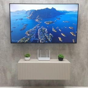 Тумба подвесная под ТВ LINES MTV3-MA 900 Бежевый (Леда-М 10.1.5) в Краснокамске - krasnokamsk.ok-mebel.com | фото 3
