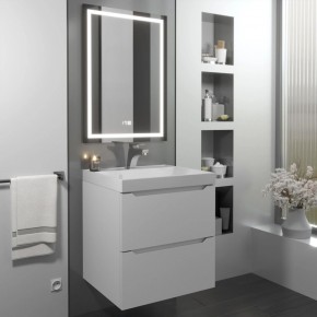 Тумба с раковиной Uperwood Tanos 50 см, подвесная, белая матовая в Краснокамске - krasnokamsk.ok-mebel.com | фото