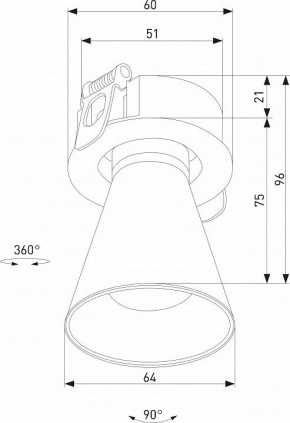 Встраиваемый светильник Elektrostandard Bell 25097/LED 8W 3000K белый в Краснокамске - krasnokamsk.ok-mebel.com | фото 5