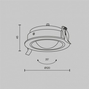 Встраиваемый светильник Maytoni Lens DL105-12W3K-B в Краснокамске - krasnokamsk.ok-mebel.com | фото 9