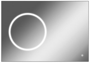 Зеркало Eclipse 100 black с подсветкой Sansa (SE1032Z) в Краснокамске - krasnokamsk.ok-mebel.com | фото