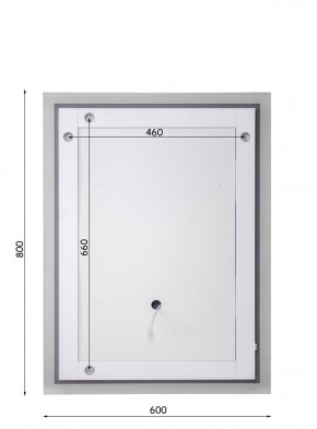 Зеркало Лондон 800х600 с подсветкой Домино (GL7019Z) в Краснокамске - krasnokamsk.ok-mebel.com | фото 5