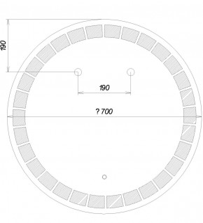 Зеркало Маскат 700х700 с подсветкой Домино (GL7057Z) в Краснокамске - krasnokamsk.ok-mebel.com | фото 6